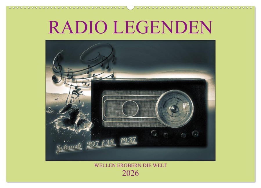 RADIO LEGENDEN (Wandkalender 2026 DIN A2 quer), CALVENDO Monatskalender - W. W. Voßen Herzog von Laar am Rhein