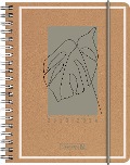 BRUNNEN 1071875024 Wochenkalender Schülerkalender 2023/2024 "Jungle Leaf" 2 Seiten = 1 Woche Blattgröße 12 x 16 cm A6 Hardcover-Einband mit Kraftpapierüberzug - 