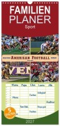 Cover-Bild zum Titel 'Familienplaner 2027 - American Football - athletisch und riskant mit 5 Spalten (Wandkalender, 21 x 45 cm) CALVENDO' von 'Peter Roder'