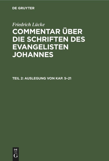 Auslegung von Kap. 5-21 - Friedrich Lücke
