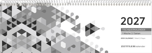 Cover-Bild zum Titel 'Tischquerkalender 1W/2S schwarz 2027' von ''