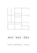 Cover-Bild zum Titel 'Wer war das' von 'Thomas Laubenberger-Pletzer'