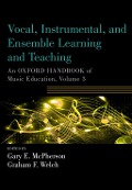 Cover-Bild zum Titel 'Vocal, Instrumental, and Ensemble Learning and Teaching' von ''