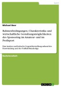 Rahmenbedingungen, Charakteristika und wirtschaftliche Gestaltungsmöglichkeiten des Sponsoring im Amateur- und im Profisport - Michael Beer