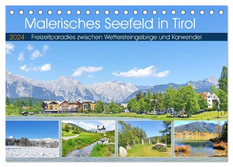 Malerisches Seefeld in Tirol (Tischkalender 2024 DIN A5 quer), CALVENDO Monatskalender - Michaela Schimmack