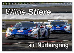 Cover-Bild zum Titel 'Wilde Stiere am Nürburgring (Tischkalender 2026 DIN A5 quer), CALVENDO Monatskalender' von 'Michael Schweinle & Dieter Wilczek'