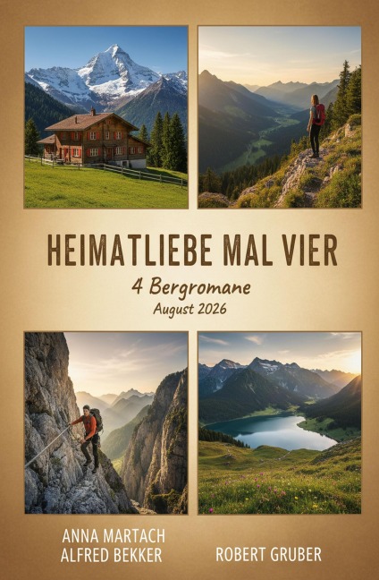 Heimatliebe mal vier: 4 Bergromane August 2026 - Alfred Bekker, Robert Gruber, Anna Martach