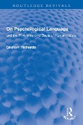 Cover-Bild zum Titel 'On Psychological Language' von 'Graham Richards'