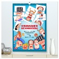 GRIMASSEN SCHNEIDEN! (hochwertiger Premium Wandkalender 2024 DIN A2 hoch), Kunstdruck in Hochglanz - Kathrin Schwertner