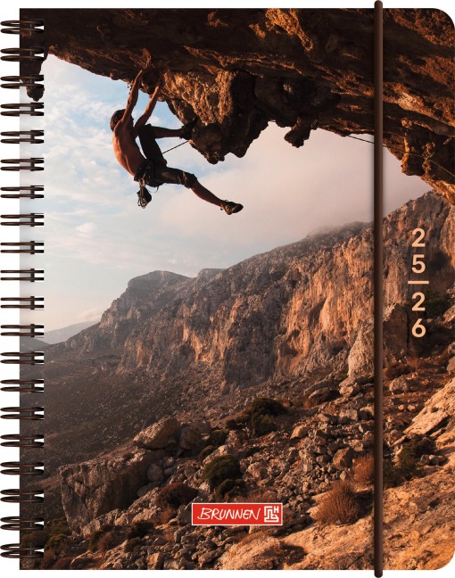 BRUNNEN Schülerkalender (2025/2026) "Cliffhanger", 2 Seiten = 1 Woche, A6, 208 Seiten, PP-Umschlag, mehrfarbig - 