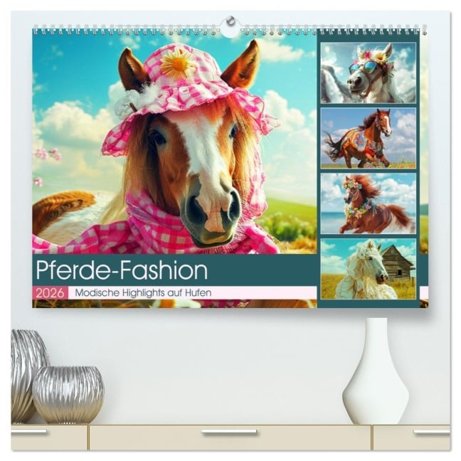 Pferde-Fashion. Modische Highlights auf Hufen (hochwertiger Premium Wandkalender 2026 DIN A2 quer), Kunstdruck in Hochglanz - Rose Hurley