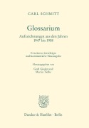 Cover-Bild zum Titel 'Glossarium.' von 'Carl Schmitt'