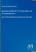 Cover-Bild zum Titel 'Beschluss (GASP) 2017/1775 des Rates vom 28. September 2017' von 'Rat der Europäischen Union'