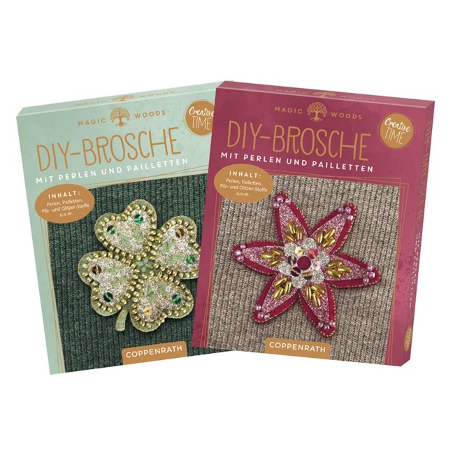 DIY-Broschen mit Perlen und Pailletten - 