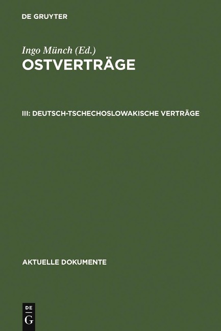 Deutsch-tschechoslowakische Verträge - 