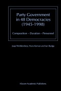 Cover-Bild zum Titel 'Party Government in 48 Democracies (1945-1998)' von 'J. J. Woldendorp, I. Budge, Hans Keman'