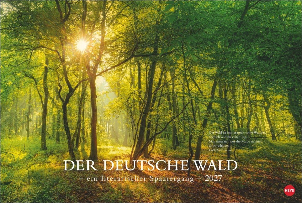 Der deutsche Wald - Ein literarischer Spaziergang Kalender 2027 - Ein literarischer Spaziergang - 
