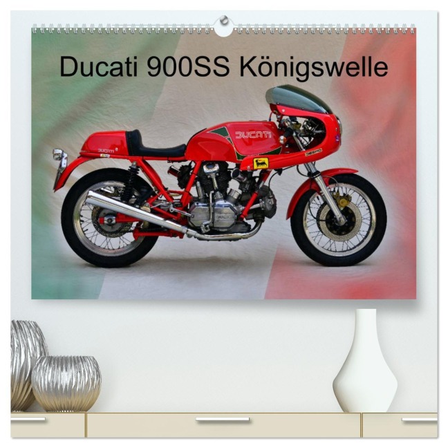 Ducati 900SS Königswelle (hochwertiger Premium Wandkalender 2025 DIN A2 quer), Kunstdruck in Hochglanz - Ingo Laue
