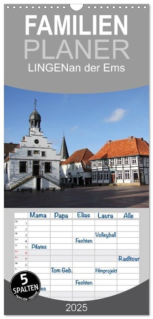 Familienplaner 2025 - LINGEN an der Ems mit 5 Spalten (Wandkalender, 21 x 45 cm) CALVENDO - SchnelleWelten SchnelleWelten