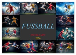 Cover-Bild zum Titel 'Fussball - Zweikampf (Wandkalender 2026 DIN A2 quer), CALVENDO Monatskalender' von 'Dirk Meutzner'