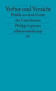 Cover-Bild zum Titel 'Verbot und Verzicht' von 'Philipp Lepenies'