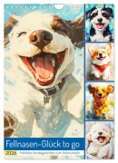 Fellnasen-Glück to go. Fröhliche Hundegesichter zum Schmunzeln (Wandkalender 2026 DIN A4 hoch), CALVENDO Monatskalender - Rose Hurley