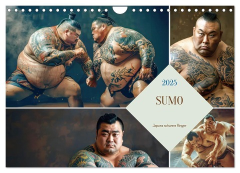 Sumo - Japans schwere Ringer (Wandkalender 2025 DIN A4 quer), CALVENDO Monatskalender - Liselotte Brunner-Klaus