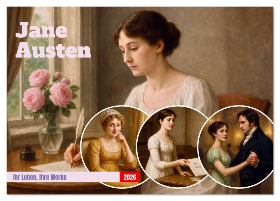Jane Austen (Wandkalender 2026 DIN A3 quer), CALVENDO Monatskalender - Steffani Lehmann