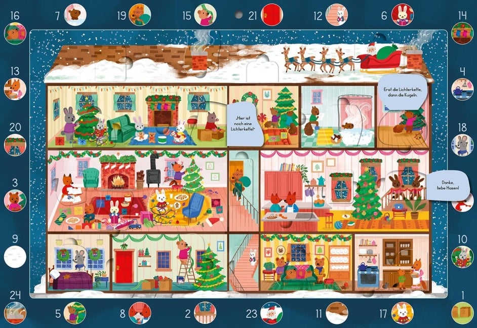 Mein Wimmel-Adventskalender: Im Weihnachtshaus -  Mein Wimmel-Adventskalender: Im Weihnachtshaus -