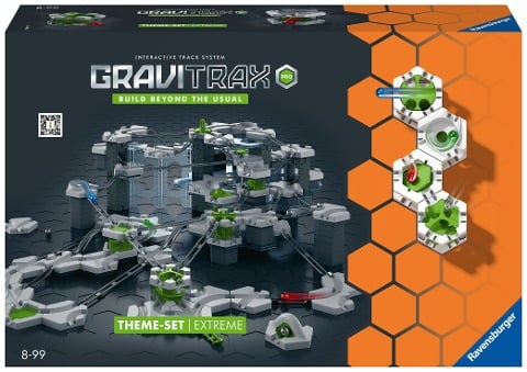 Ravensburger GraviTrax PRO Theme-Set Extreme. Interaktives Kugelbahnsystem, Konstruktionsspielzeug ab 8 Jahren. Kombinierbar mit allen GraviTrax Produktlinien, Starter-Sets, Extensions und Elements. - 