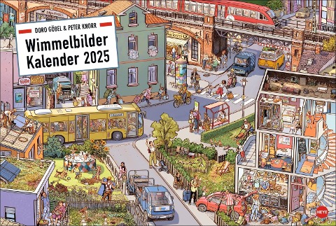 Göbel & Knorr Wimmelbilder Edition Kalender 2025 - Doro Göbel, Peter Knorr