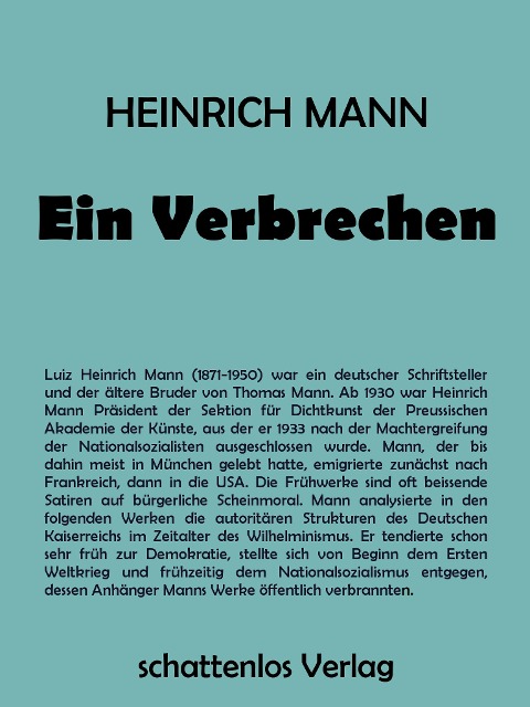 Ein Verbrechen - Heinrich Mann