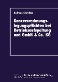 Cover-Bild zum Titel 'Konzernrechnungslegungspflichten bei Betriebsaufspaltung und GmbH & Co. KG' von 'Andreas Schreiber'