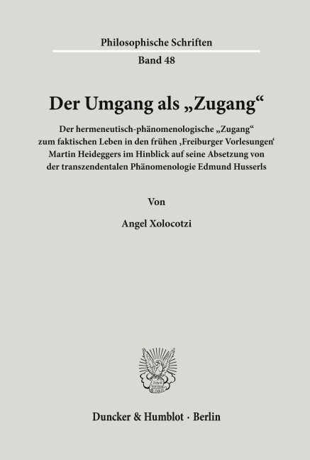 Der Umgang als "Zugang'. - Angel Xolocotzi