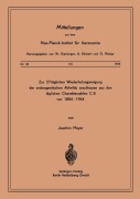 Cover-Bild zum Titel 'Zur 27-täglichen Wiederholungsneigung der erdmagnetischen Aktivität, erschlossen aus den täglichen Charakterzahlen C8 von 1884-1964' von 'J. Meyer'