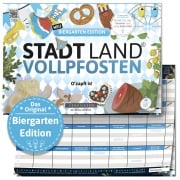 Cover-Bild zum Titel 'DENKRIESEN - STADT LAND VOLLPFOSTEN® - Biergarten Edition - "O'zapft is!" | A4 Spielblock' von 'Denis Görz, Ricardo Barreto'