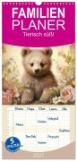Cover-Bild zum Titel 'Familienplaner 2027 - Tierisch süß! mit 5 Spalten (Wandkalender, 21 x 45 cm) CALVENDO' von 'Ally Bee'