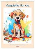 Verspielte Hunde (Wandkalender 2025 DIN A2 hoch), CALVENDO Monatskalender - Marie-Ange Pagnon
