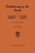 Cover-Bild zum Titel 'Einführung in die Statik' von 'Fritz Chmelka, Ernst Melan'