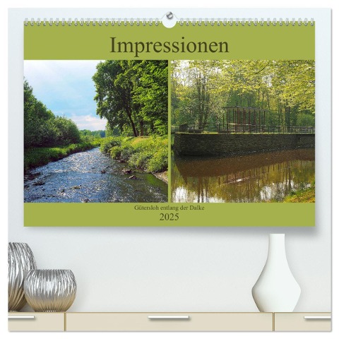 Impressionen - Gütersloh entlang der Dalke (hochwertiger Premium Wandkalender 2025 DIN A2 quer), Kunstdruck in Hochglanz - Beate Gube