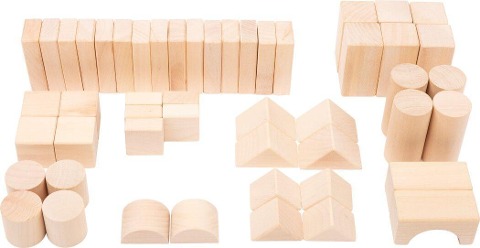 Holzbausteine Natur 50er-Pack im Beutel - 