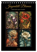 Cover-Bild zum Titel 'Jugendstil Blumen (Tischkalender 2026 DIN A5 hoch), CALVENDO Monatskalender' von 'Sabine Löwer'