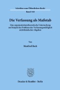 Cover-Bild zum Titel 'Die Verfassung als Maßstab.' von 'Manfred Rack'