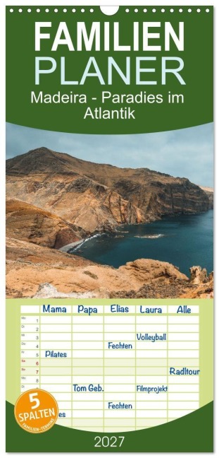 Familienplaner 2027 - Madeira - Paradies im Atlantik mit 5 Spalten (Wandkalender, 21 x 45 cm) CALVENDO - Sarah Richter