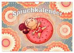 Cover-Bild zum Titel 'Spruchkalender - frech und bunt (Wandkalender 2026 DIN A4 quer), CALVENDO Monatskalender' von 'Liselotte Brunner-Klaus'