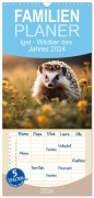 Cover-Bild zum Titel 'Familienplaner 2026 - Igel - Wildtier des Jahres 2024 mit 5 Spalten (Wandkalender, 21 x 45 cm) CALVENDO' von 'Claudia Kleemann'