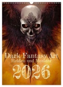 Cover-Bild zum Titel 'Dark Fantasy Art - Helden und Monster (Wandkalender 2026 DIN A3 hoch), CALVENDO Monatskalender' von 'Markus Gann'