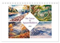 Cover-Bild zum Titel 'Die Natur in Aquarellbildern (Tischkalender 2026 DIN A5 quer), CALVENDO Monatskalender' von 'Werner Braun'