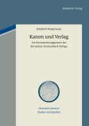 Cover-Bild zum Titel 'Kanon und Verlag' von 'Elisabeth Kampmann'