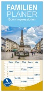 Cover-Bild zum Titel 'Familienplaner 2026 - Bonn Impressionen mit 5 Spalten (Wandkalender, 21 x 45 cm) CALVENDO' von 'Dirk Meutzner'